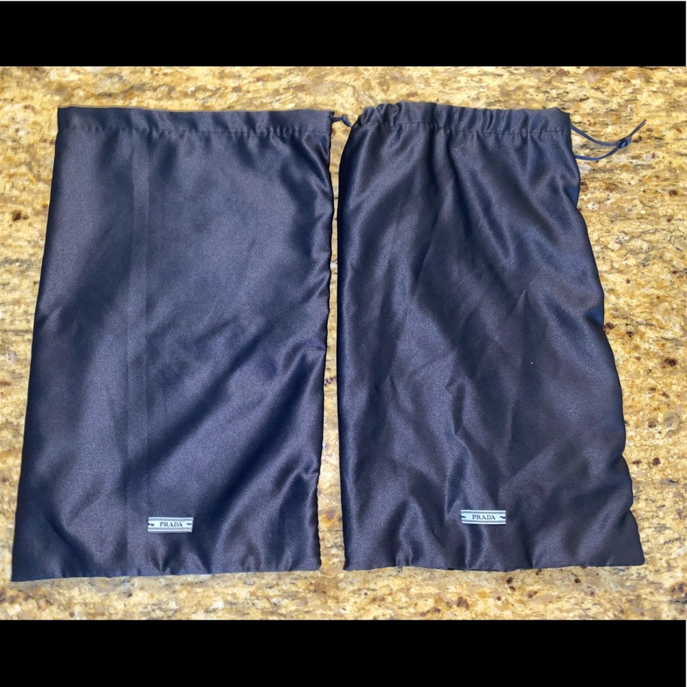 Prada Silk Shoe Dust Bags – Set of 2 (Brand New)
